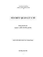 Bài giảng Tổ chức quản lý y tế