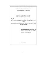 CHUYÊN đề GIẢI PHÁP TĂNG CƯỜNG CÔNG tác QUẢN lý THU THUẾ đối với hộ KINH DOANH cá THỂ tại CHI cục THUẾ HAI bà TRƯNG 