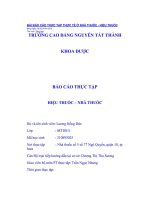 BÁO cáo bài THỰC tập THỰC tế ở NHÀ THUỐC   HIỆU THUỐC 