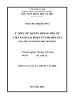 Ý thức nữ quyền trong thơ nữ việt nam giai đoạn từ 1986 đến nay