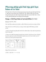 Phương pháp giải bài tập giới hạn hàm số cơ bản