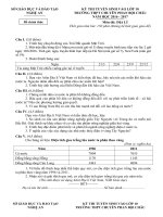 Đề thi và đáp án vào THPT chuyên Phan Bội, Nghệ An 2016  2017