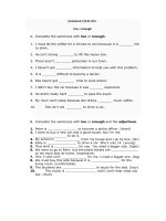 42173 grammar exercises too enough 