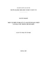 Một cái nhìn về người phụ nữ của nguyễn du qua nhân vật hoạn thư trong truyện kiều 