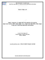 Thực trạng và một số giải pháp xây dựng đội ngũ giáo viên tiểu học của một số trường tiểu học ở quận 4 thành phố hồ chí minh 
