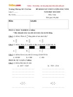 Đề thi khảo sát chất lượng đầu năm môn Toán lớp 5 trường Tiểu học số 1 Trà Sơn, Quảng Ngãi năm học 2014 - 2015