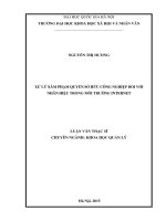 Xử lý xâm phạm quyền sở hữu công nghiệp đối với nhãn hiệu trong môi trường internet 