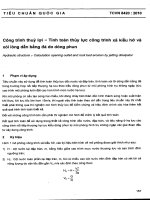 TCVN 8420:2010  Công trình thuỷ lợi  Tính toán thủy lực công trình xả kiểu hở và xói lòng dẫn bằng đá do dòng phun 