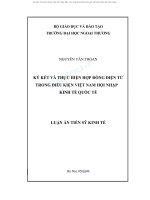 KÝ kết và THỰC HIỆN hợp ĐỒNG điện tử TRONG điều KIỆN VIỆT NAM hội NHẬP KINH tế QUỐC tế 