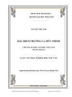 Luận văn thạc sỹ: Đặc điểm trường ca Hữu Thỉnh ĐH Hồng Đức