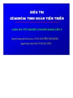 LUẬN án điều TRỊ SÊMINÔM TINH HOÀN TIẾN TRIỂN 