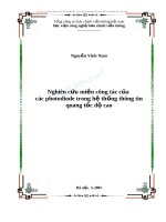 Nghiên cứu miền công tác của các photodiode trong hệ thống thông tin quang tốc độ cao 