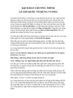 KỊCH BẢN CHƯƠNG TRÌNH GTHV