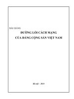 BÀI GIẢNG ĐƯỜNG LỐI CÁCH MẠNG CỦA ĐẢNG CỘNG SẢN VIỆT NAM