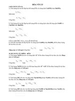 Công thức giải nhanh hóa vô cơ