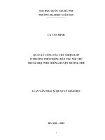 Quản lý công tác giáo viên chủ nhiệm lớp ở trường phổ thông dân tộc nội trú trung học phổ thông huyện mường nhé 