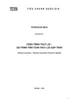 TCVN 9147:2012: Công trình thủy lợi  Quy trình tính toán thủy lực đập tràn 