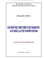 Giải pháp thực hiện chiến lược marketing xuất khẩu lạc việt nam đến năm 2010 