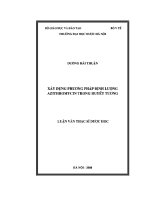 LUẬN văn xây DỰNG PHƯƠNG PHÁP ĐỊNH LƯỢNG AZITHROMYCIN TRONG HUYẾT TƯƠNG 