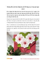 Hướng dẫn cách làm thiệp hoa nổi 3D tặng mẹ và bạn gái ngày 20-10