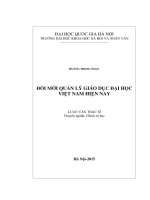 Đổi mới quản lý giáo dục đại học việt nam hiện nay 