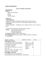 Giáo án Tiếng Anh 12 unit 15: Women in the society