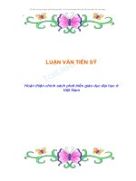 Hoàn thiện chính sách phát triển giáo dục đại học ở việt nam 