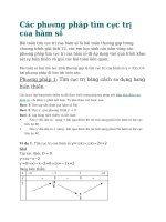 Các phương pháp tìm cực trị của hàm số