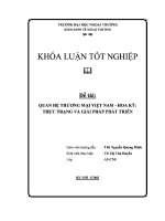 KHÓA LUẬN QUAN hệ THƯƠNG mại VIỆT NAM   HOA kỳ   THỰC TRẠNG và GIẢI PHÁP PHÁT TRIỂN 