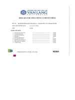ĐỀ tài lập kế HOẠCH PR CHO NOKIA 