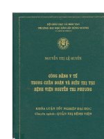 Công bằng y tế trong chẩn đoán và điều trị tại bệnh viện Nguyễn Tri Phương1