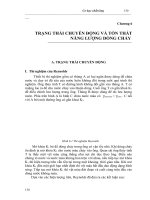 Chương 6: Trạng thái chuyển động và tổn thất năng lượng của dòng chảy