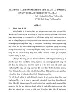 Hoạt động marketing mix trong kinh doanh lữ hành của công ty cổ phần du lịch quốc tế âu lạc