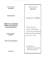 NGHIÊN cứu, cải tạo, TÍNH TOÁN hệ THỐNG CUNG cấp NHIỆT CHO NHÀ máy ĐƯỜNG KON TUM 