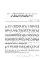 MỘT vài đề XUẤT NHỎ về VIỆC gắn lý LUẬ với THỰC TIỄN TRONG GIẢNG dạy bộ môn xây DỰNG ĐẢNG HIỆN NAY 