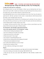 Bài tập luyện đọc Tiếng Anh trình độ cơ bản: My Working Day