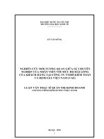 Nghiên cứu mối tương quan giữa sự chuyên nghiệp của nhân viên với mức độ hài lòng của khách hàng tại công ty TNHH kiểm toán và định giá việt nam (VAE) 