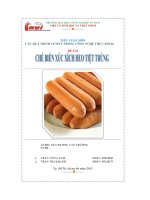 Quy trình công nghệ chế biến xúc xích heo tiệt trùng