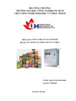 XÁC ĐỊNH CÁC THÔNG số xử LÝ NHIỆT trong đồ hộp