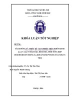 Tách dòng và thiết kế vector biển hiện nhóm gene doxa và dnrv tham gia điều hoà sinh tổng hợp doxorubicin trong xạ khuẩn streptomyces lividans TK24