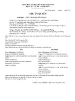 Thu uy quyen  Mẫu thư uỷ quyền làm thủ tục hải quan sửa Manifest cho hãng tàu.