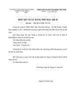 Mẫu công văn xuất hàng phi mậu dịch