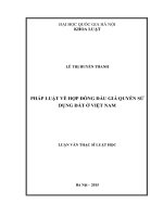 Pháp luật về hợp đồng đấu giá quyền sử dụng đất ở việt nam 