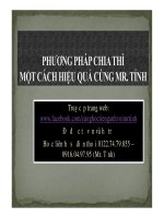 PHƯƠNG PHÁP CHIA THÌ MỘT CÁCH HIỆU QUẢ CÙNG MR. TỈNH