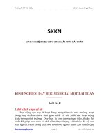 SKKN – KINH NGHIỆM dạy học SINH GIẢI một bài TOÁN (2011 2012) 