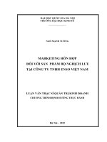 Marketing hỗn hợp đối với sản phẩm bộ nghịch lưu tại công ty TNHH enso việt nam 