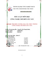 TÌM HIỂU về PHỤ GIA cấu TRÚC TRONG CÔNG NGHỆ CHẾ BIẾN súc sản