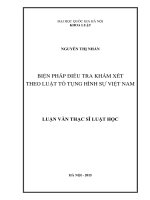 Biện pháp điều tra khám xét theo luật tố tụng hình sự việt nam 