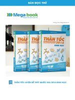 Thần tốc Luyện Thi SINH HỌC(học là đậu, bám sát đề,đừng tiếc tiền)