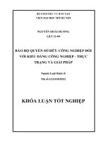 Bảo hộ quyền sở hữu công nghiệp đối với kiểu dáng công nghiệp   thực trạng và giải pháp